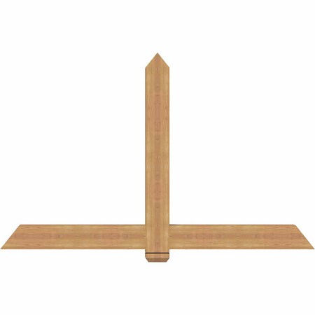 Ekena Millwork Eugene Smooth Timber Gable Bracket, Western Red Cedar, 72"W x 45"H x 3 1/2"D x 5 1/2"F, 15/12 Pitch GBW072X45X0406EUG00SWR